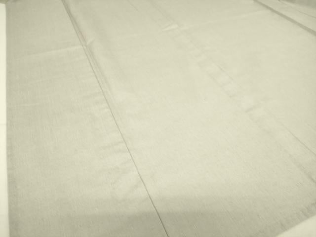 平和屋着物▽上質な紬 　単衣　白鼠色　正絹　逸品　未使用　DAAS0316az