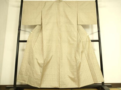 平和屋着物▽本場大島紬 7マルキ 単衣 横段唐草文 正絹 逸品 DAAS0330az