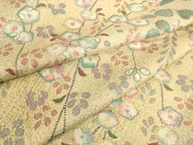 平和屋着物▽上質な小紋 単衣 辻が花 金彩 正絹 逸品 DAAS0332az