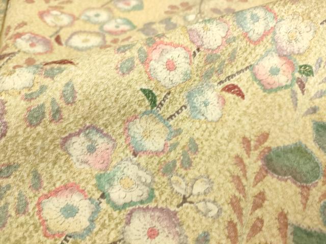 平和屋着物▽上質な小紋 単衣 辻が花 金彩 正絹 逸品 DAAS0332az