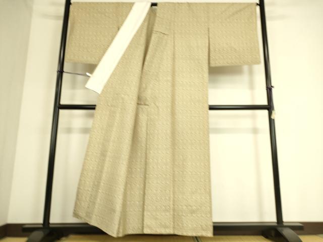 平和屋着物▽本場大島紬 7マルキ 単衣 横段唐草文 正絹 逸品 DAAS0330az
