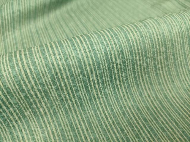 平和屋着物▽小紋　単衣　縞　洗える着物　未使用　DAAS0360az