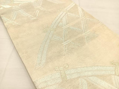 平和屋着物＊夏物 六通柄袋帯 籬文 金銀糸 正絹 逸品 BAAT0631yc