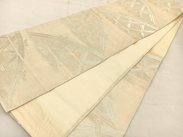 平和屋着物＊夏物 六通柄袋帯 籬文 金銀糸 正絹 逸品 BAAT0631yc