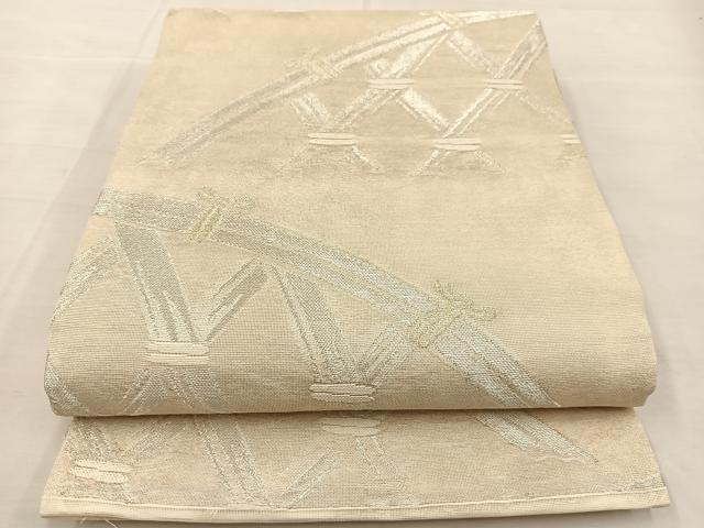 平和屋着物＊夏物 六通柄袋帯 籬文 金銀糸 正絹 逸品 BAAT0631yc