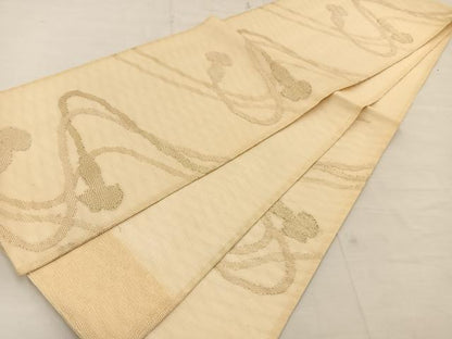 平和屋着物＊夏物 六通柄袋帯 結び紐文 金糸 正絹 逸品 BAAT0639yc