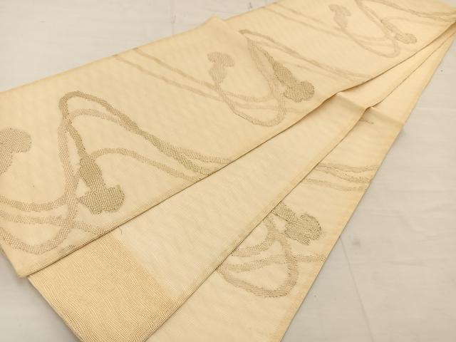 平和屋着物＊夏物 六通柄袋帯 結び紐文 金糸 正絹 逸品 BAAT0639yc