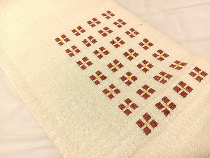 平和屋着物＊夏物 太鼓柄袋帯 幾何学文様 正絹 逸品 BAAT0648yc