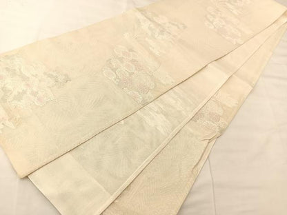 平和屋着物＊夏物 六通柄袋帯 すず風 銀糸 正絹 逸品 BAAT0642yc