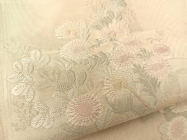 平和屋着物＊夏物 六通柄袋帯 すず風 銀糸 正絹 逸品 BAAT0642yc