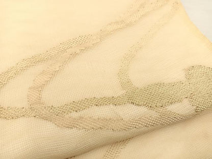 平和屋着物＊夏物 六通柄袋帯 結び紐文 金糸 正絹 逸品 BAAT0639yc