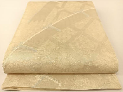 平和屋着物＊夏物 六通柄袋帯 籬文 銀糸 正絹 逸品 BAAT0677yc