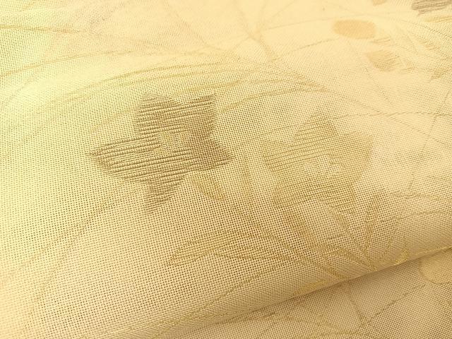 平和屋着物＊夏物 六通柄袋帯 秋草文 金糸 正絹 逸品 BAAT0678yc