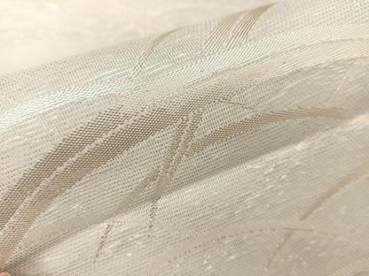 平和屋着物＊夏物　六通柄袋帯　芝草文　銀糸　正絹　逸品　BAAT0687yc