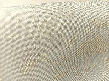 平和屋着物＊夏物 六通柄袋帯 秋草文 金銀糸 正絹 逸品 BAAT0693yc