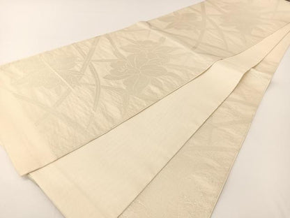 平和屋着物＊夏物 六通柄袋帯 カトレア 銀糸 正絹 逸品 BAAT0692yc