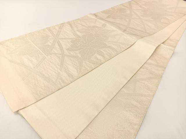 平和屋着物＊夏物 六通柄袋帯 カトレア 銀糸 正絹 逸品 BAAT0692yc