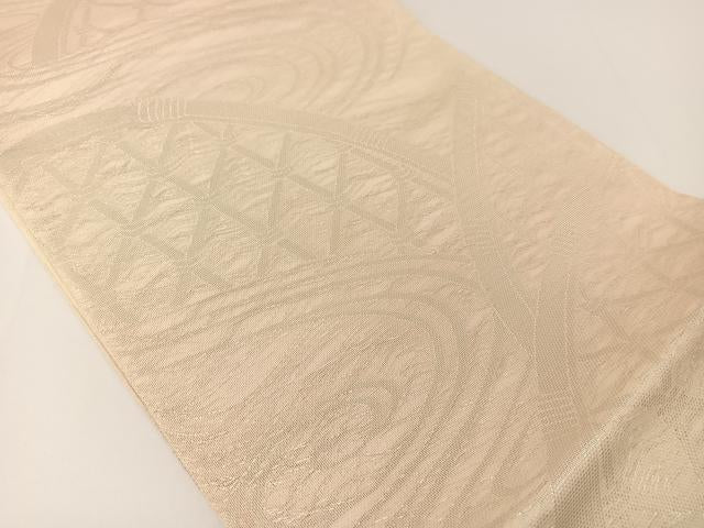 平和屋着物＊夏物 六通柄袋帯 流水籬文 銀糸 正絹 逸品 未使用 BAAT0694yc