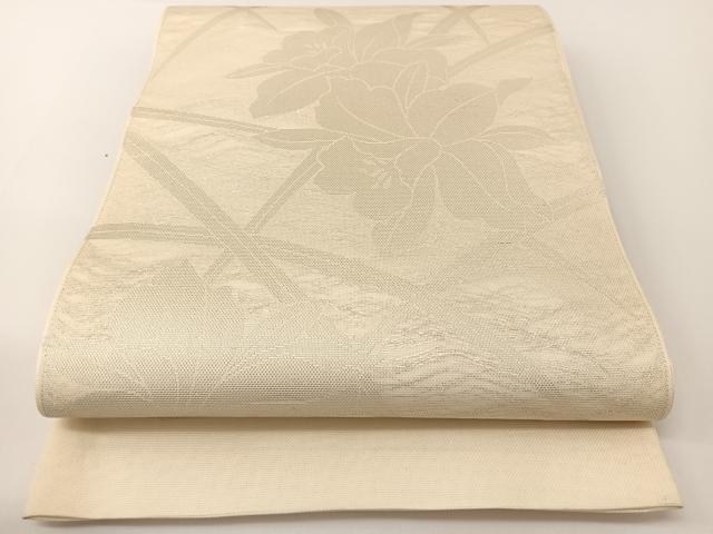 平和屋着物＊夏物 六通柄袋帯 カトレア 銀糸 正絹 逸品 BAAT0692yc