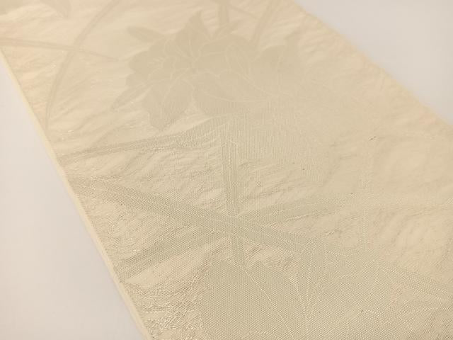 平和屋着物＊夏物 六通柄袋帯 カトレア 銀糸 正絹 逸品 BAAT0692yc