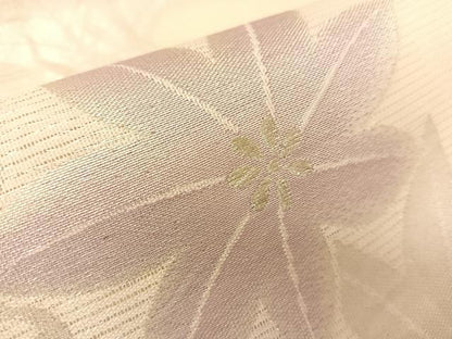 平和屋着物＊夏物 六通柄袋帯 竜田川 金糸 正絹 逸品 BAAT0700yc