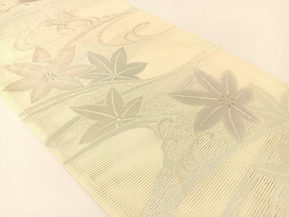平和屋着物＊夏物 六通柄袋帯 竜田川 金糸 正絹 逸品 BAAT0700yc