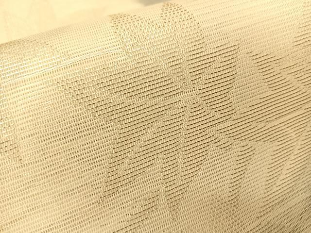 平和屋着物＊夏物　六通柄袋帯　楓文　銀糸　正絹　逸品　BAAT0723yc