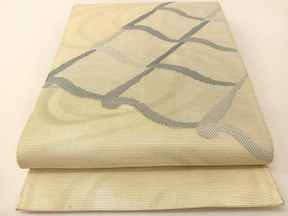 平和屋着物＊夏物 太鼓柄袋帯 流水瓦文様 正絹 逸品 BAAT0734yc
