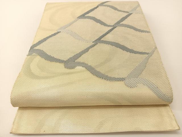 平和屋着物＊夏物 太鼓柄袋帯 流水瓦文様 正絹 逸品 BAAT0734yc