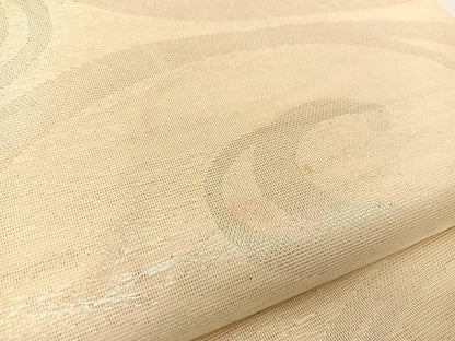 平和屋着物＊夏物　六通柄袋帯　流水文　銀糸　正絹　逸品　BAAT0745yc