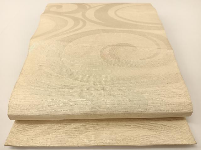 平和屋着物＊夏物　六通柄袋帯　流水文　銀糸　正絹　逸品　BAAT0745yc