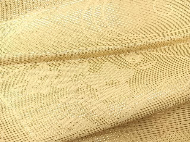 平和屋着物＊夏物　六通柄袋帯　地紙秋草文　金銀糸　正絹　逸品　BAAT0753yc