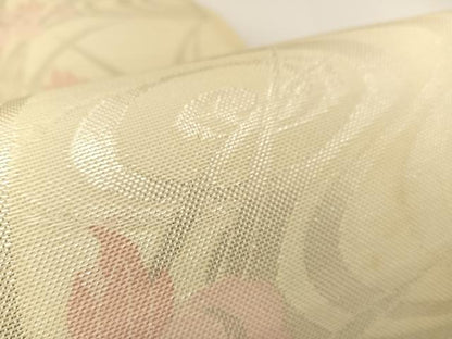 平和屋着物＊夏物 六通柄袋帯 杜若 銀糸 正絹 逸品 BAAT0759yc