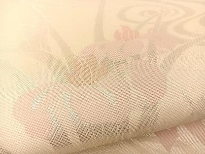 平和屋着物＊夏物 六通柄袋帯 杜若 銀糸 正絹 逸品 BAAT0759yc