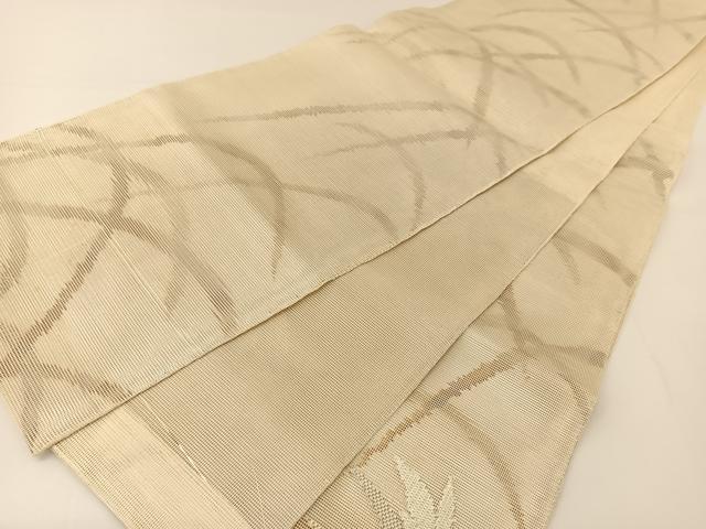 平和屋着物＊夏物　太鼓柄袋帯　草花文　金銀糸　正絹　逸品　BAAT0787yc