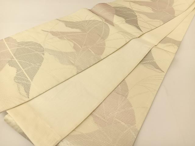 平和屋着物＊夏物 六通柄袋帯 重山薄文 銀彩 正絹 逸品 BAAT0790yc