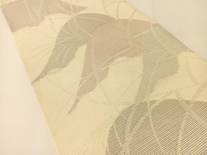 平和屋着物＊夏物 六通柄袋帯 重山薄文 銀彩 正絹 逸品 BAAT0790yc