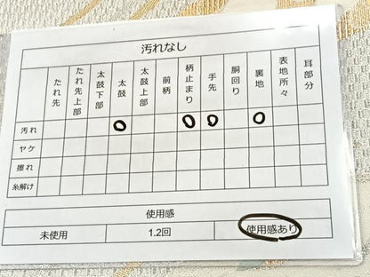 平和屋着物◎六通柄袋帯　孔雀羽文　金銀糸　正絹　逸品　BAAT2053ph