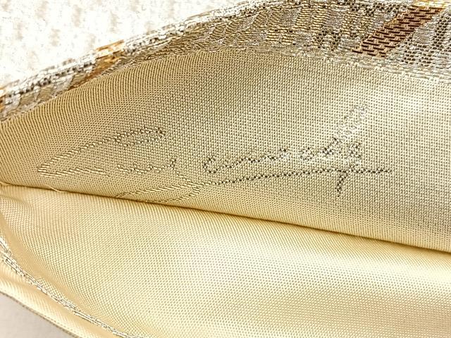 平和屋着物◎六通柄袋帯　孔雀羽文　金銀糸　正絹　逸品　BAAT2053ph