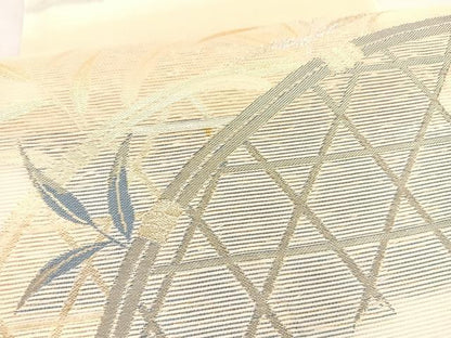 平和屋着物＊夏物　六通柄袋帯　こかげ　金銀糸　正絹　逸品　BAAT3076hv