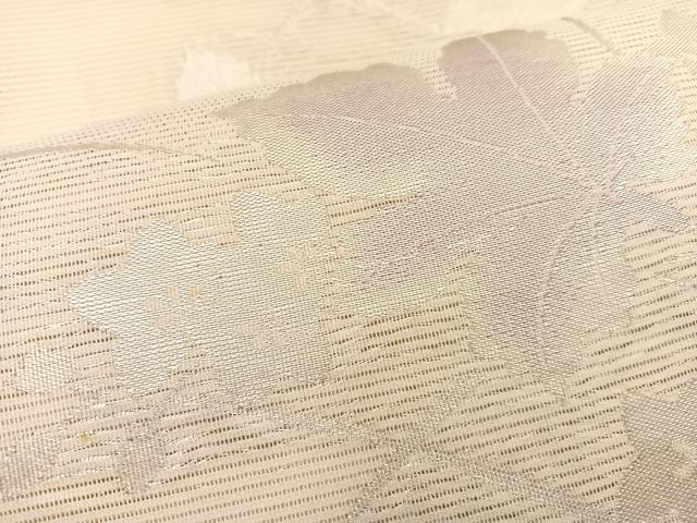 平和屋着物＊夏物 六通柄袋帯 草葉文 銀糸 正絹 逸品 BAAT3159hv
