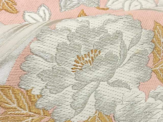 平和屋着物◎六通柄袋帯 唐織 花丸文 金銀糸 正絹 逸品 BAAT2696ea