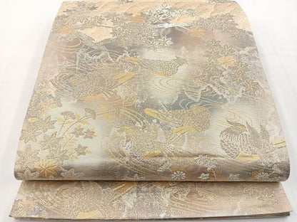 平和屋着物◎六通柄袋帯 京洛錦 二重引箔 正絹 逸品 BAAT2714ea