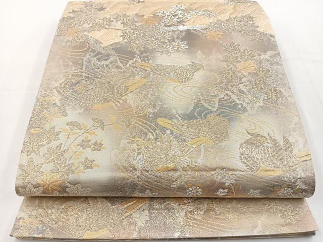 平和屋着物◎六通柄袋帯 京洛錦 二重引箔 正絹 逸品 BAAT2714ea