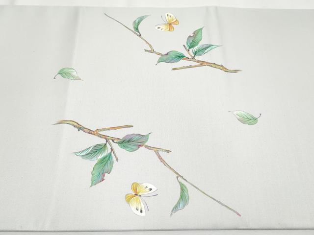 平和屋本店●極上 太鼓柄袋帯 手描き 猫 蝶 引箔 逸品 CYAA2388s5