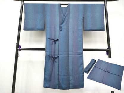 平和屋本店＃極上 道中着 ロング丈 間道 瓢箪地紋 ポーチ付き 逸品 CYAA2444s5