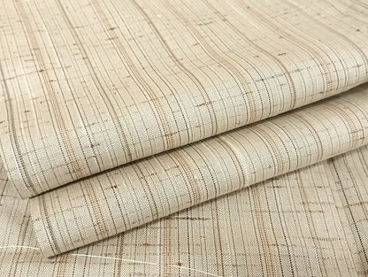 平和屋着物●ぜんまい紬　縞 　正絹　逸品　未使用　AAAU4211np