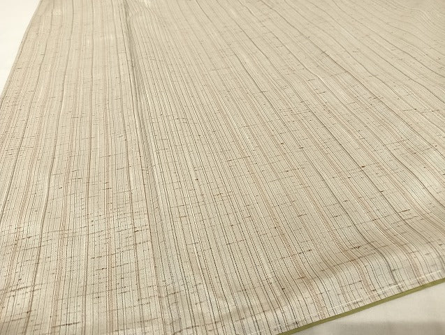 平和屋着物●ぜんまい紬　縞 　正絹　逸品　未使用　AAAU4211np