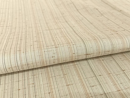 平和屋着物●ぜんまい紬　縞 　正絹　逸品　未使用　AAAU4211np