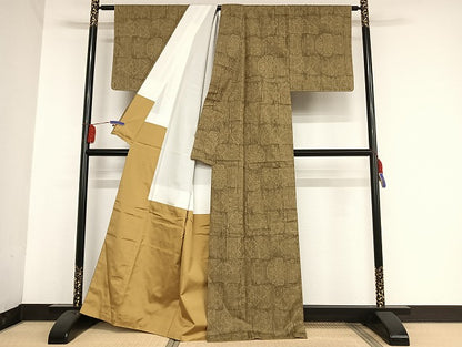 平和屋着物●本場大島紬 ９マルキ 壺垂れ 正絹 逸品 AAAU4224np
